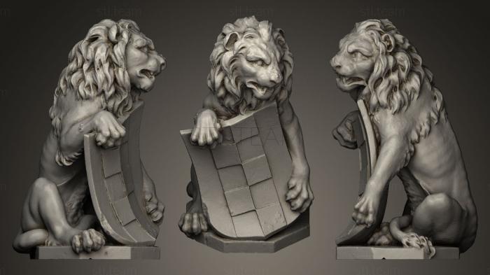 Статуэтки львы тигры сфинксы Wappentier lion Lwe